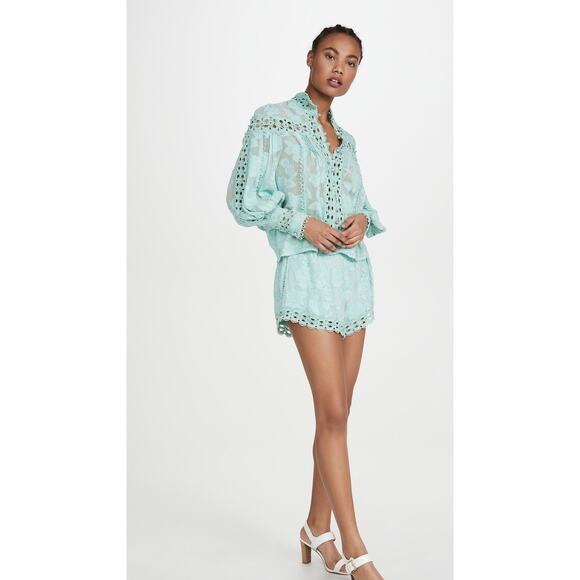 Rahi Poppy Ana Blouse - XS - Aqua - Picture 2 of 6